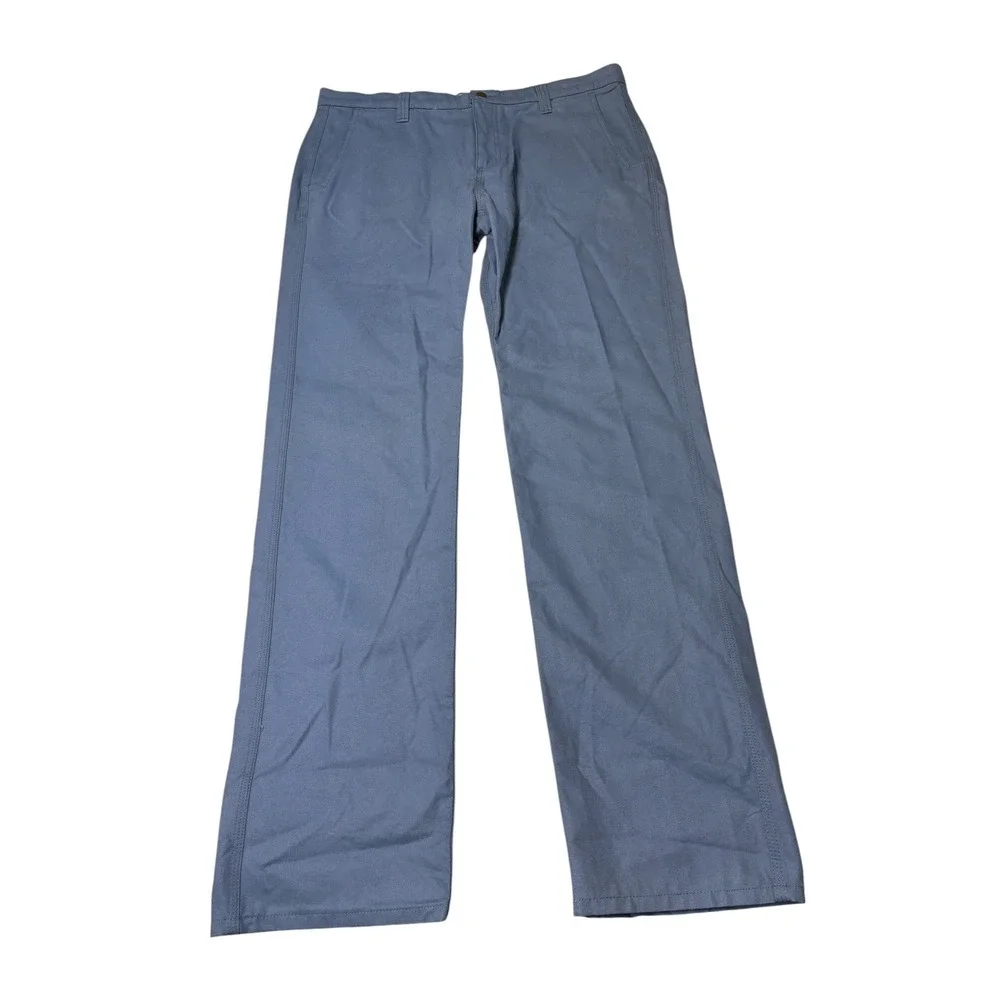 Edgevale North Coast Pants Mens W38 L36 Blue Gray Cotton Canvas Made USA Chino‎